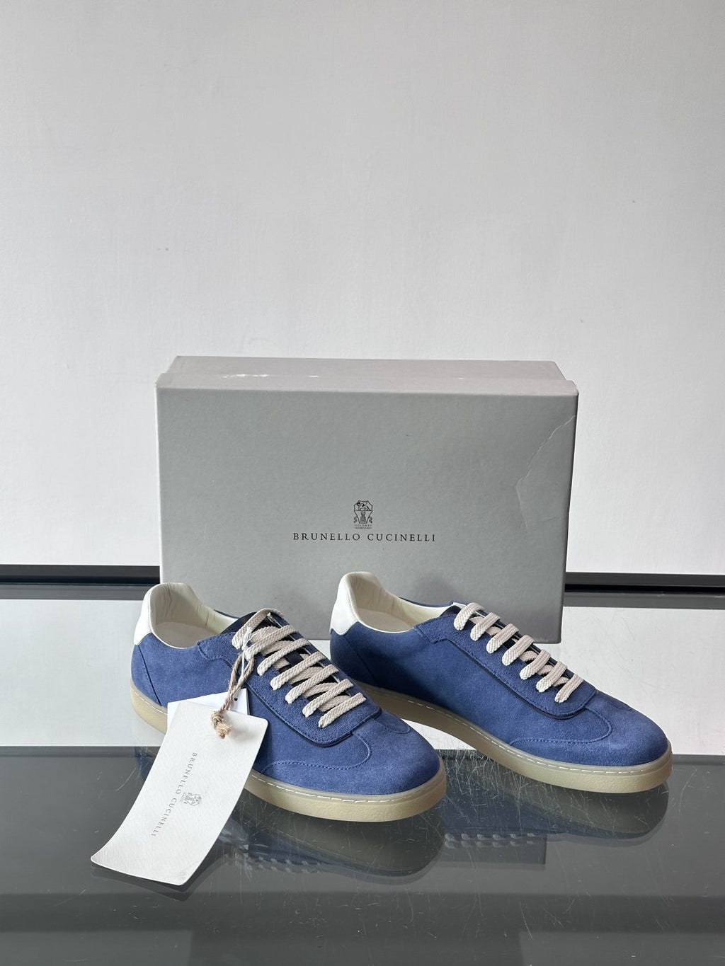 Brunello Cucinelli Men's Off-White Low-Top Sneakers