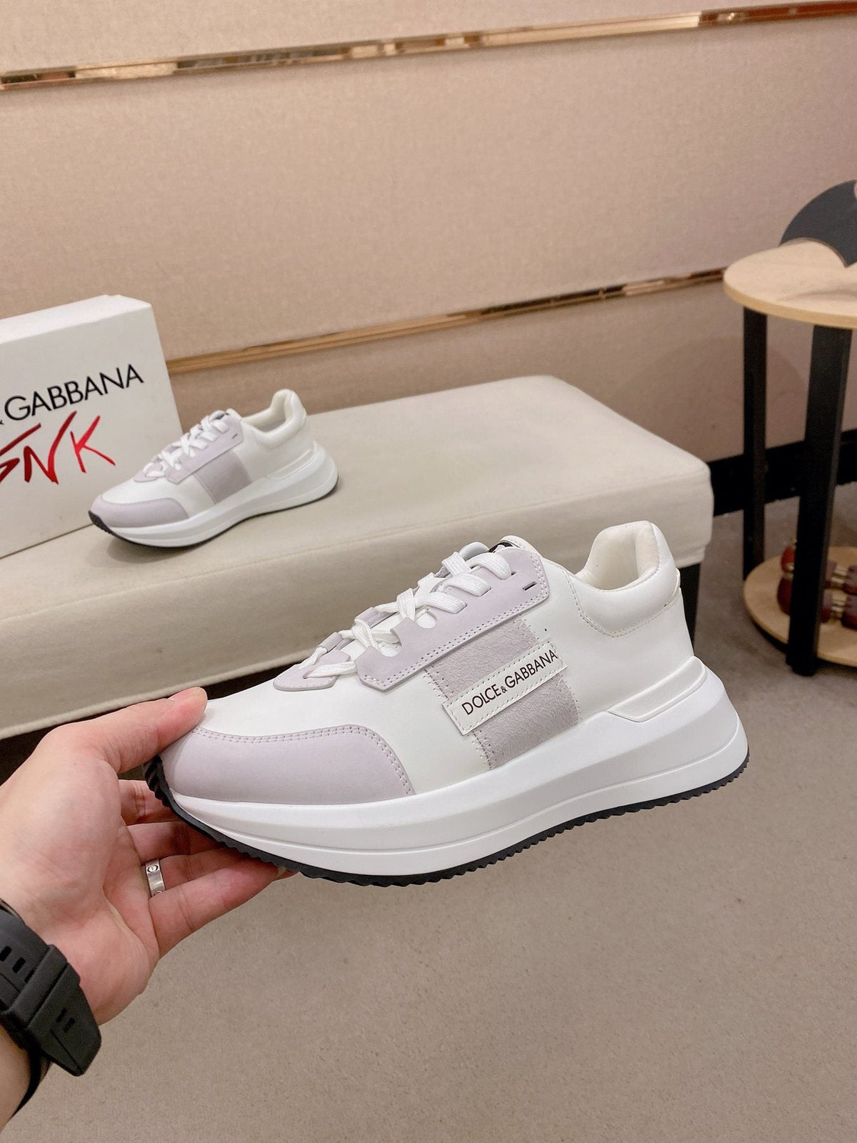 Dolce & Gabbana Men's Logo Panel Low-Top Sneakers