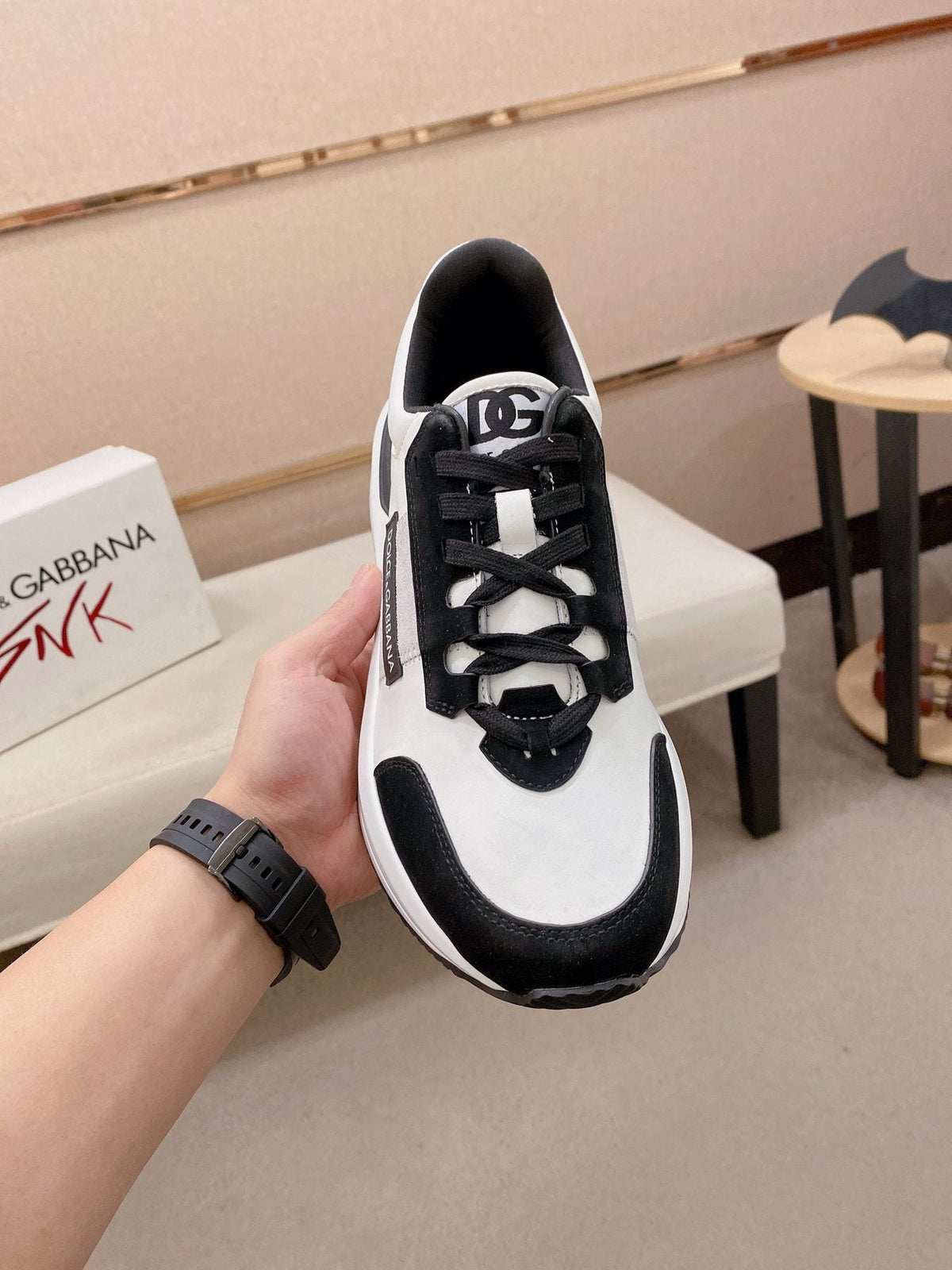 Dolce & Gabbana Men's Logo Panel Low-Top Sneakers