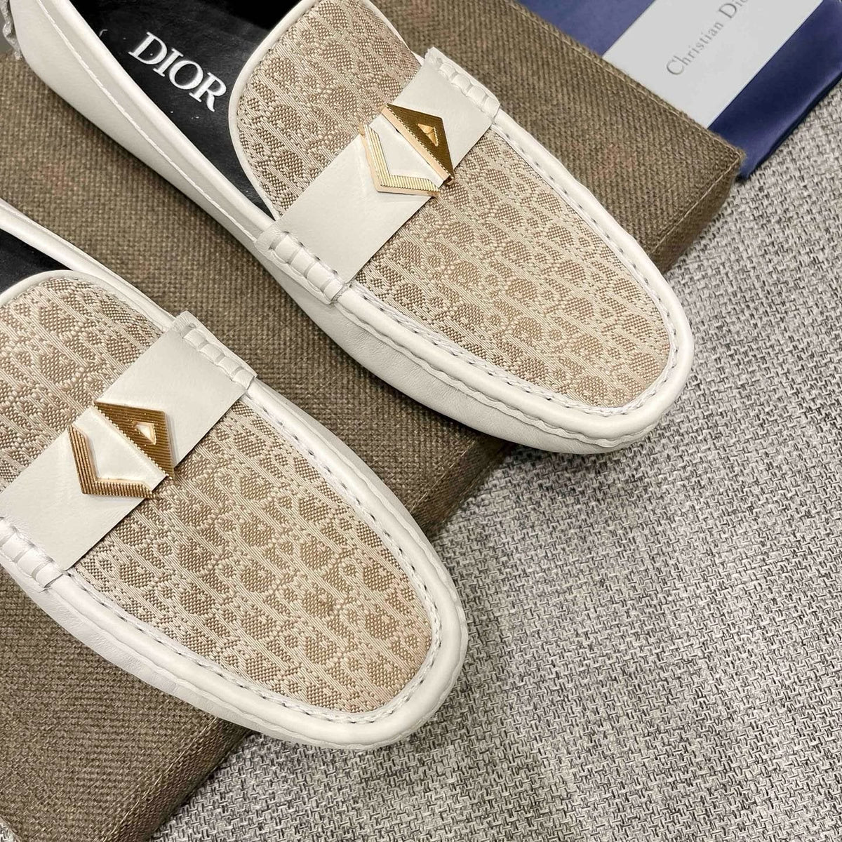 Dior Men's Monogram Hardware Loafers