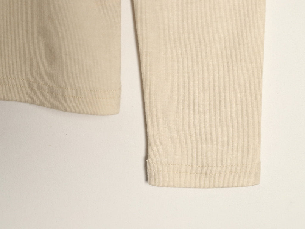 Burberry Equestrian-Detail Check Elbow-Patch Long-Sleeve Top - Cream