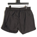 Moncler White-Emblem Drawstring Shorts - Black